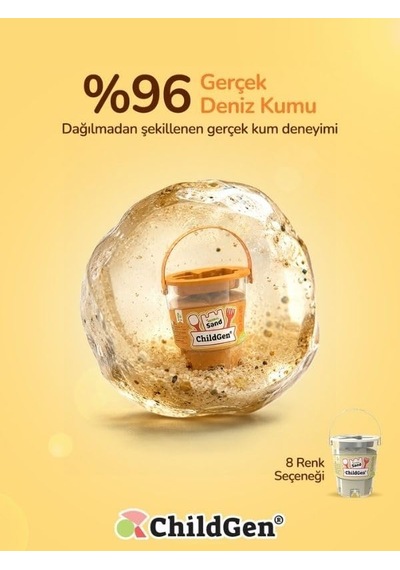 Doğal Oyun Kumu 500 Gr - Sarı