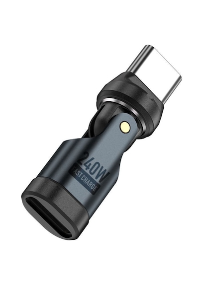 Alfais 6009 Usb Type-c Otg Çevirici Adaptör 540 Döner Pd240w 5a Şarj Veri Dönüştürücü