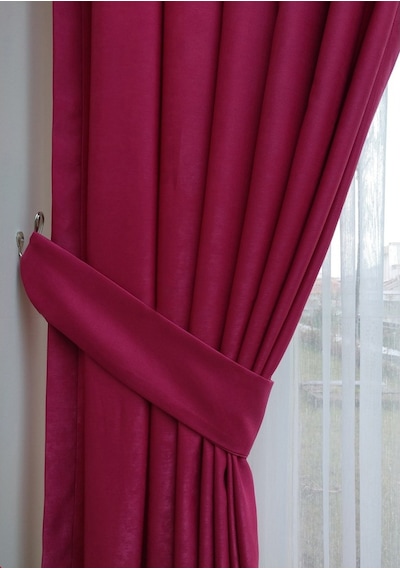Evdepo Home Fuşya Soft Fon Perde Tek Kanat Fuşya