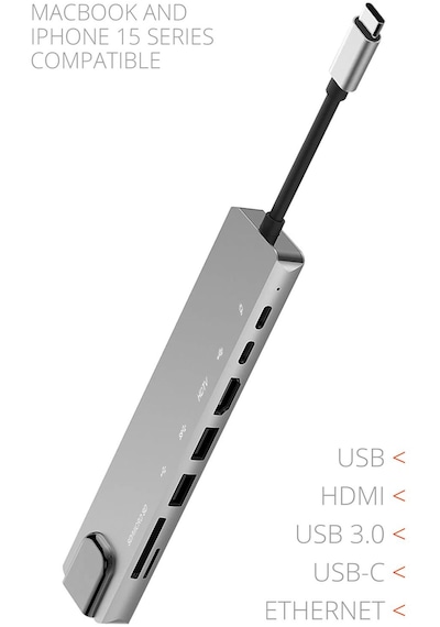 Powerway Type-c Hub Dönüştürücü Hdmi Usb Micro Sd Çevirici 8 Girişli Çoğaltıcı Universal Uyumluluk
