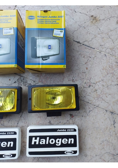 Sis Lambası Düz Çizgili Sarı Cam Halogen Kapaklı Sis Farı Ø 242x133
