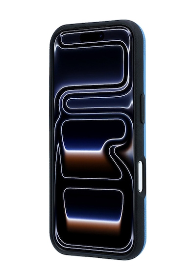 Apple Uyumlu iPhone 18 Pro Uyumlu Kılıf Bmw Lisanslı M-safe Özellikli M Logolu Lastik İzi Desenli Kapak Mavi