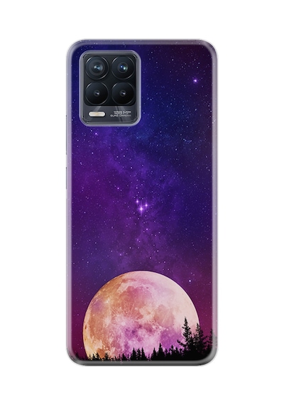 Realme 8 - 8 Pro Kılıf Boutique Baskılı Resimli Mor Ay Pcode -025
