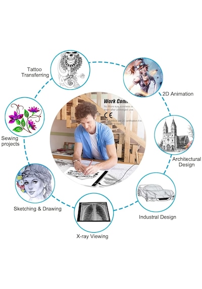 Techtic A3 Led Işıklı Çizim Tableti Led Çizim Kopyalama Tableti