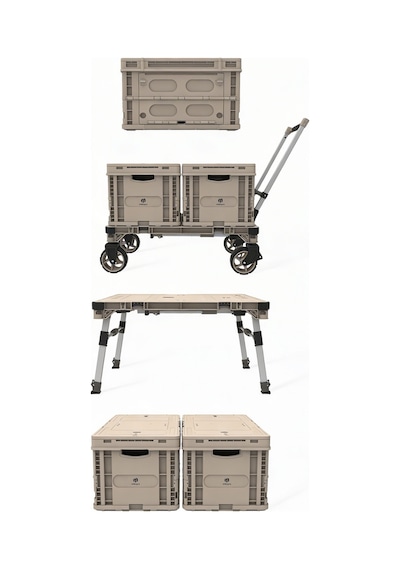 Fct50 100kg Kamp Masası Ve Yük Taşıma Aracı Bej