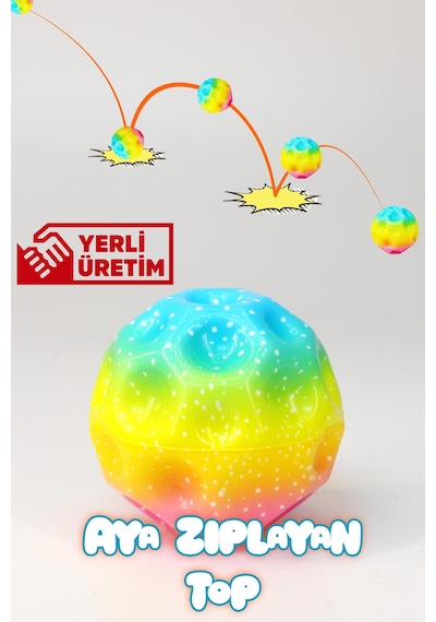 2li Yükseğe Zıplayan Top Galaksi Uzay Ay Topu Aşırı Zıplayan Bahçe Oyuncağı Basket Gökkuşağı