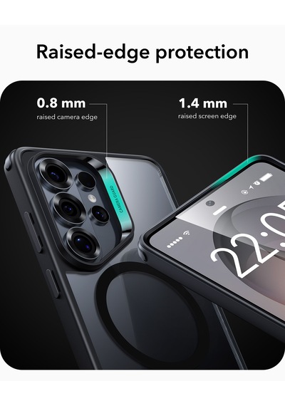 Samsung Galaxy Uyumlu  S26 Ultra Classic Hybrid Magsafe Kılıf Şeffaf Siyah