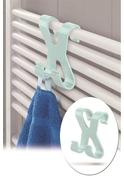 Mutfak Banyo Dolap Kapağına Takılan Meta Havlu Askılığı Aparatı Yeşil