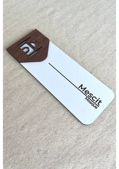 Mescit Kapı Tabelası Mdf Yönlendirme Ve İbadet Alanı Levhası 19x7 Cm