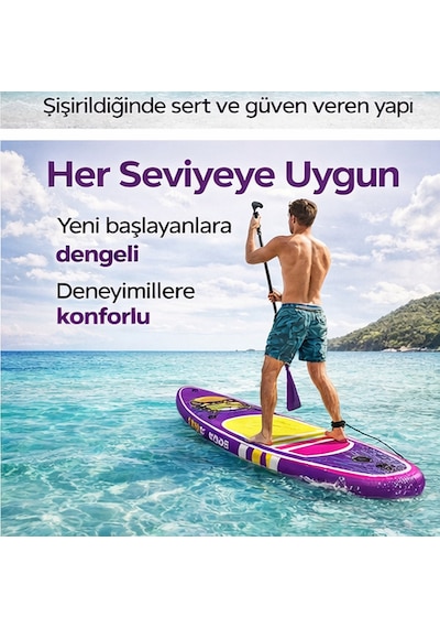 Paddle Board Sup Vr Cat Edition Bodi Cyber Şişme Stand 350x84x15cm Full Set Hediyeli