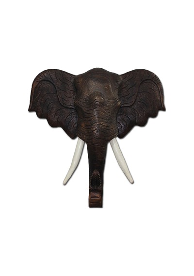 1 Adet Ahşap Duvara Asmalı Fil Kafası Duvar Dekoru, Asma Süs Ve Ev/ofis Aksesuarı, 60 Cm, Wall Decor Elephant Head