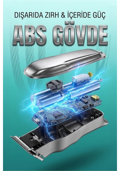 Tıraş Makinesi V-071 & V-355 - 7000 Rpm T-bıçak Trimmer Ipx6 Folyo - 2'li Berber Seti