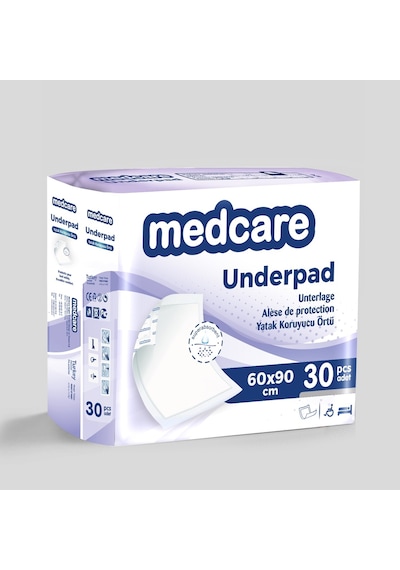 Medcare Yatak Koruyucu Örtü 60 x 90 CM 30 Adet