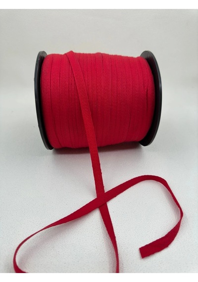 1 Cm Polyester Balıksırtı Şerit-5 Metre-kırmızı
