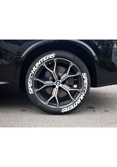 Lastik Yazısı Beyaz Speedhunters 2.5 Cm Kauçuk 4 Adet 3d Lastik Sticker