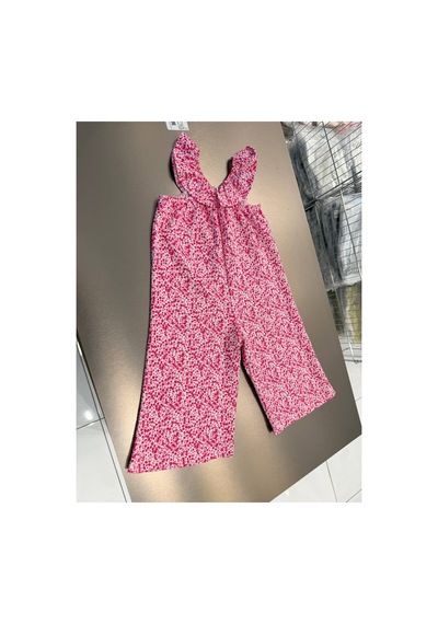Poala Kids Pembe Çiçekli Tulum