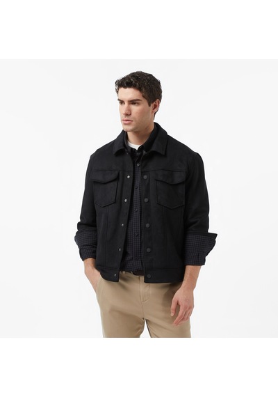 Nautıca Nautica Erkek Siyah Regular Fit Süet Ceketdüzj65016t