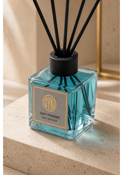 Premium Çubuklu Oda Kokusu 100 Ml Cam Şişe Reed Diffuser Pudra