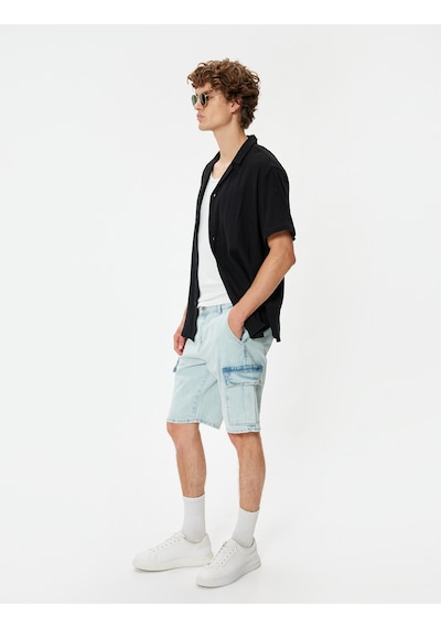 Koton Kargo Kot Şort Oversize Bermuda Cep Detaylı Pamuklu Açık İndigo 4sam40061ıd Açık İndigo Koton Kargo Kot Şort Oversize Bermuda Cep Detaylı Pamuklu Açık İndigo 4sam40061ıd Açık İndigo