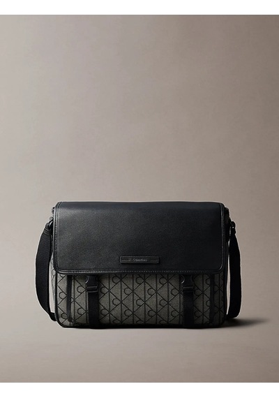 Calvin Klein Mıxed Emblem Aop Lap, 7ul Siyah Erkek Çanta