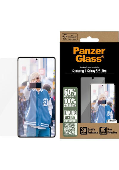 Panzerglass Samsung Galaxy Uyumlu S25 Ultra Ultra-wide Fit Tam Koruma Çerçeve Aparatlı Ekran Koruyucu