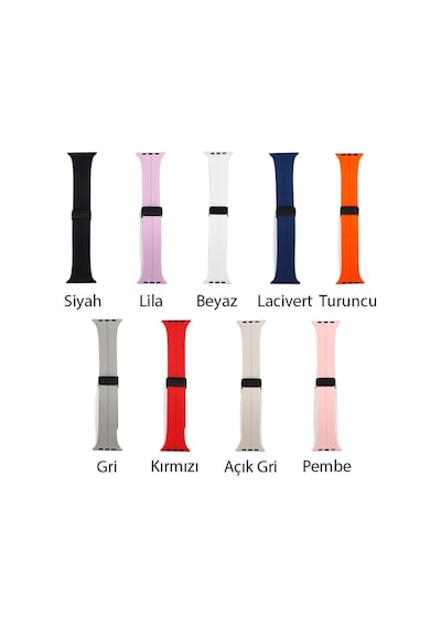 Ally Apple Uyumlu  Watch 7-8 41 MM6-5-4 40 MM Manyetik Silikon Kayış Kordon