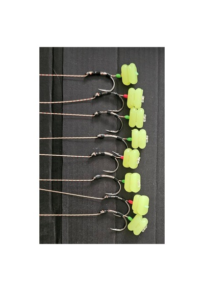 Yemleme Botu 12 Çift Mısır Limon Rig Ve Boli Yüzen Model 2.3 No İnne İnnesi Büyük Boy 12 Adet