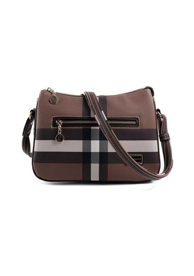 Silver & Polo Kadın Çapraz Çantası Sp818 Ekose-kahve
