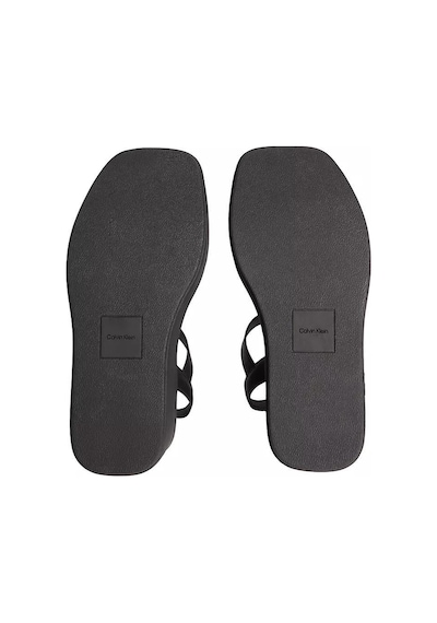 Calvin Klein Kadın Wedge Bantlı Deri Sandalet-14756 Siyah