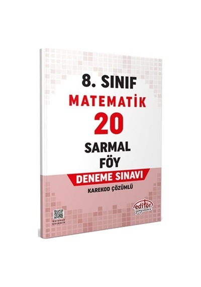 8. Sınıf Matematik 20 Sarmal Föy Deneme Editör Yayınları