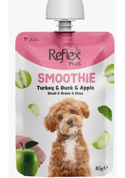 Plus Smoothie Hindi, Ördek Ve Elmalı Yetişkin Köpek Sıvı Ödül Maması 85 Gr