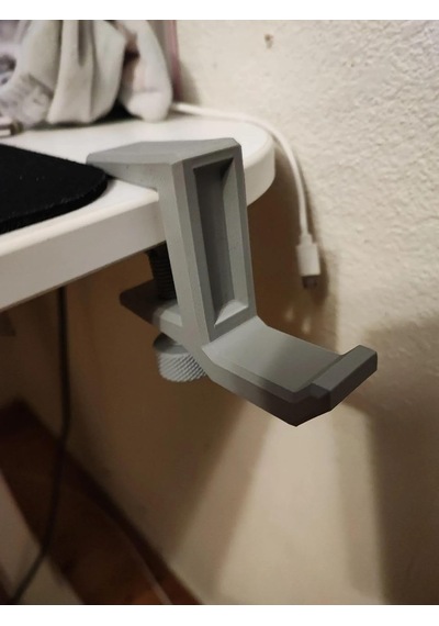 Tr Ayarlanabilir Sıkıştırmalı Masaüstü Kulaklık Tutucu Stand Gri