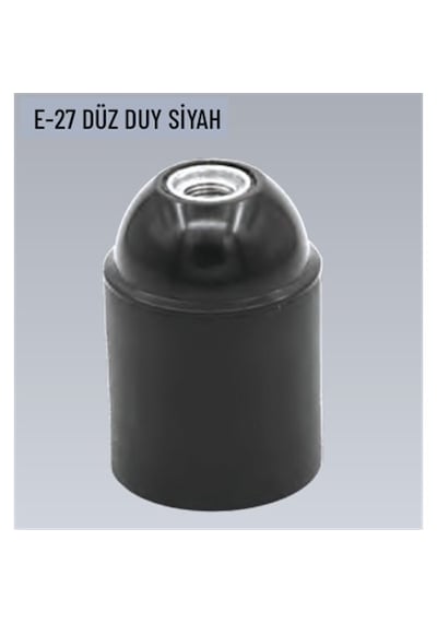 30 Adet E27 Siyah Düz Duy