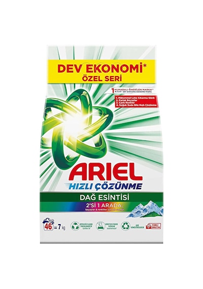 Ariel Toz Çamaşır Deterjanı Dağ Esintisi Renkiler Ve Beyazlar 7 Kg Diğer
