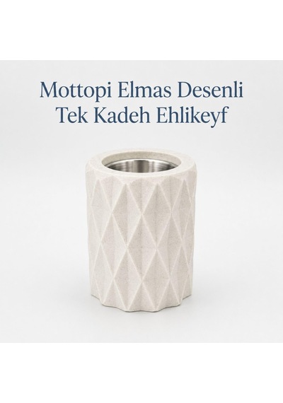 Ehlikeyf Elmas Desenli,1 Kadeh Yuvalı,metal İç Hazneli,termojelli Soğutucu Mermer Renk Diğer