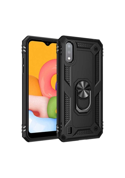 Galaxy A01 Kılıf Zore Vega Kapak Siyah