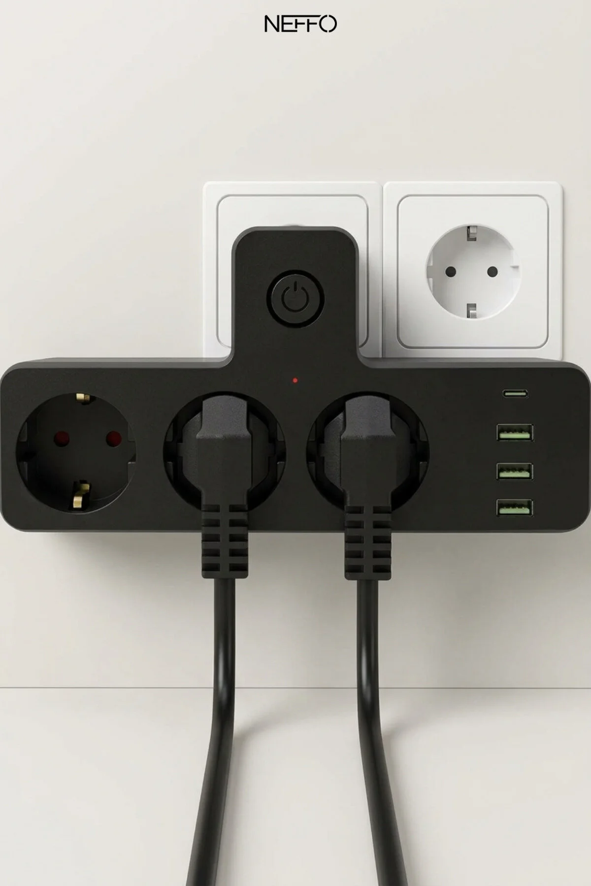 Akım Termal Çocuk Korumalı 3x Usb 1x Type-c Girişli 3lü Priz 1