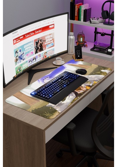 Razor Genshin Impact Anime Oyuncu V1 - 90x40 Xxl Gaming Mouse Pad Fare Altlığı