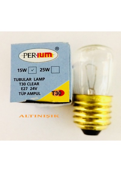 T30 24V 15W E27 Duy Tüp Halojen Ampul 24Volt 15Watt Halogen Ampül