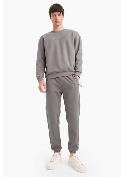Defacto Slim Fit Dar Kesim Fermuar Cepli Pike Eşofman Altı D5258ax25augr206 Gri