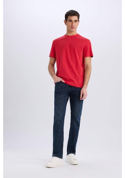 DeFacto %100 Pamuk New Regular Fit Bisiklet Yaka Basic Düz Kısa Kollu Tişört V7699AZ25SPRD79