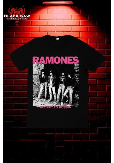 Noıssey Ramones Punk Grup Kodsiyahsaw Siyah