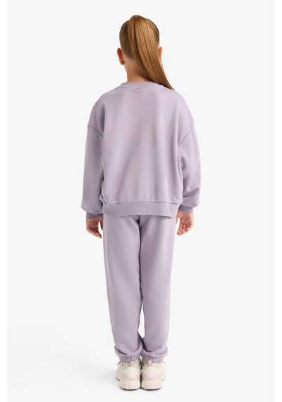 Defacto Kız Çocuk 2li Takım Baskılı Sweatshirt Eşofman Altı E6416a825aupr314 Mor Defacto Kız Çocuk 2li Takım Baskılı Sweatshirt Eşofman Altı E6416a825aupr314 Mor