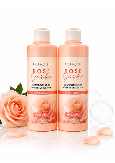 Farmasi Rose Garden Şampuan Duş Jeli Banyo Köpüğü 3 In 1 Gül Özlü Rahatlatıcı Bakım 500 Mlx2 Tüm Saçlar