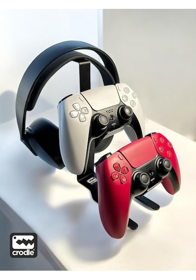 Duvara Monte Edilebilen Masaüstü Metal Siyah Gaming Ps4 Ps5 Xbox Joystick Controller Tutucu Ve