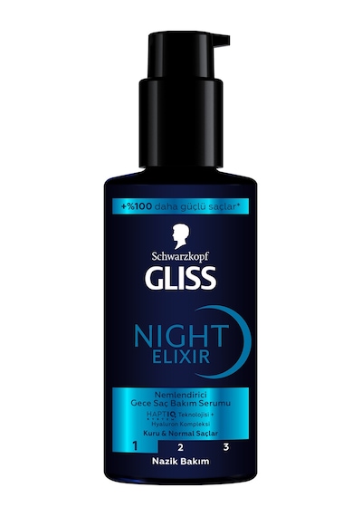 Gliss Night Elixir Nemlendirici Gece Saç Bakım Serumu 100 ML + Oil Nutritive Besleyici Şampuan 400 ML