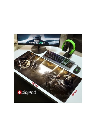 Digipod Gaming Mousepad Oyuncu Mouse Pad Speed 90x40 Xxl Büyük Oyuncu Mousepad Kaymaz Taban Dikişli 4mm Kalınlık Di
