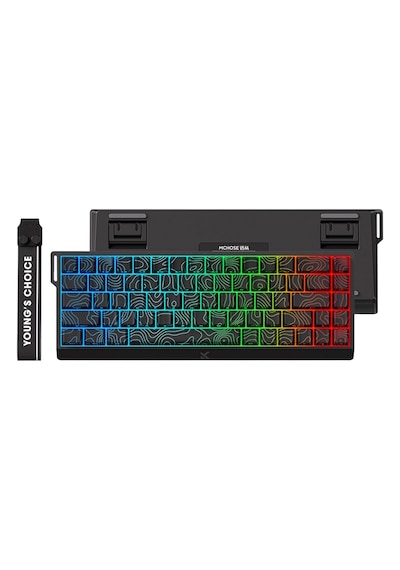 Mchose Ace 68 Super E-sport Black Topographic %65 Ttc Dragon Lord Manyetik Switch 8k Hz Hall Effect Hotswap Rgb İngilizce Gaming Klavye Mc-ace68-33