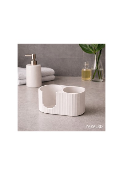 Pamuk Ve Kulak Çubuğu Organizeri, Banyo Düzenleyici Pamukluk Beyaz - 855339399 Beyaz
