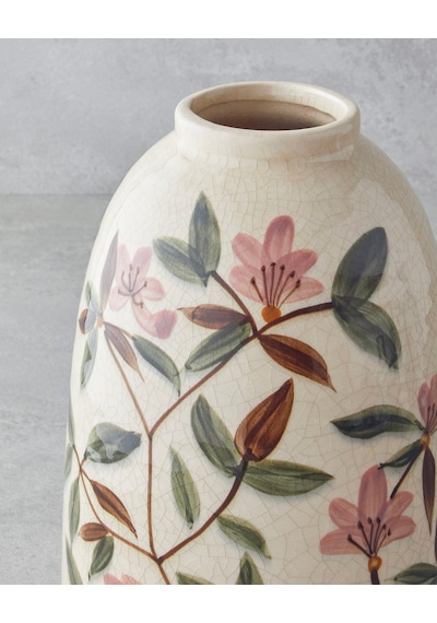 English Home Avani Vazo 18x18x33cm Krem Krem